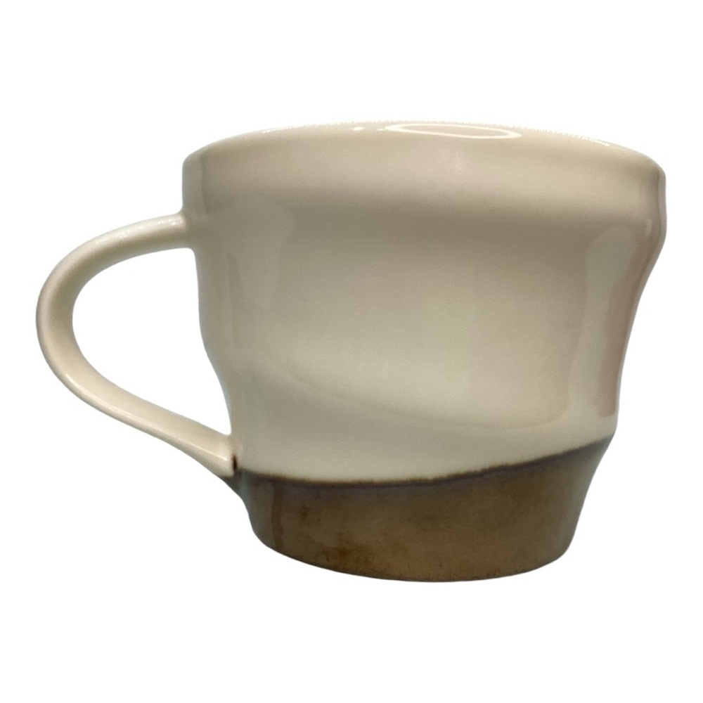Starbucks 2013 - 12 oz Bronze Metallic And Cream Two Tone Coffee Mug Tea Cup